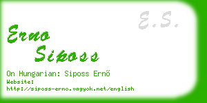erno siposs business card