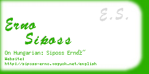 erno siposs business card